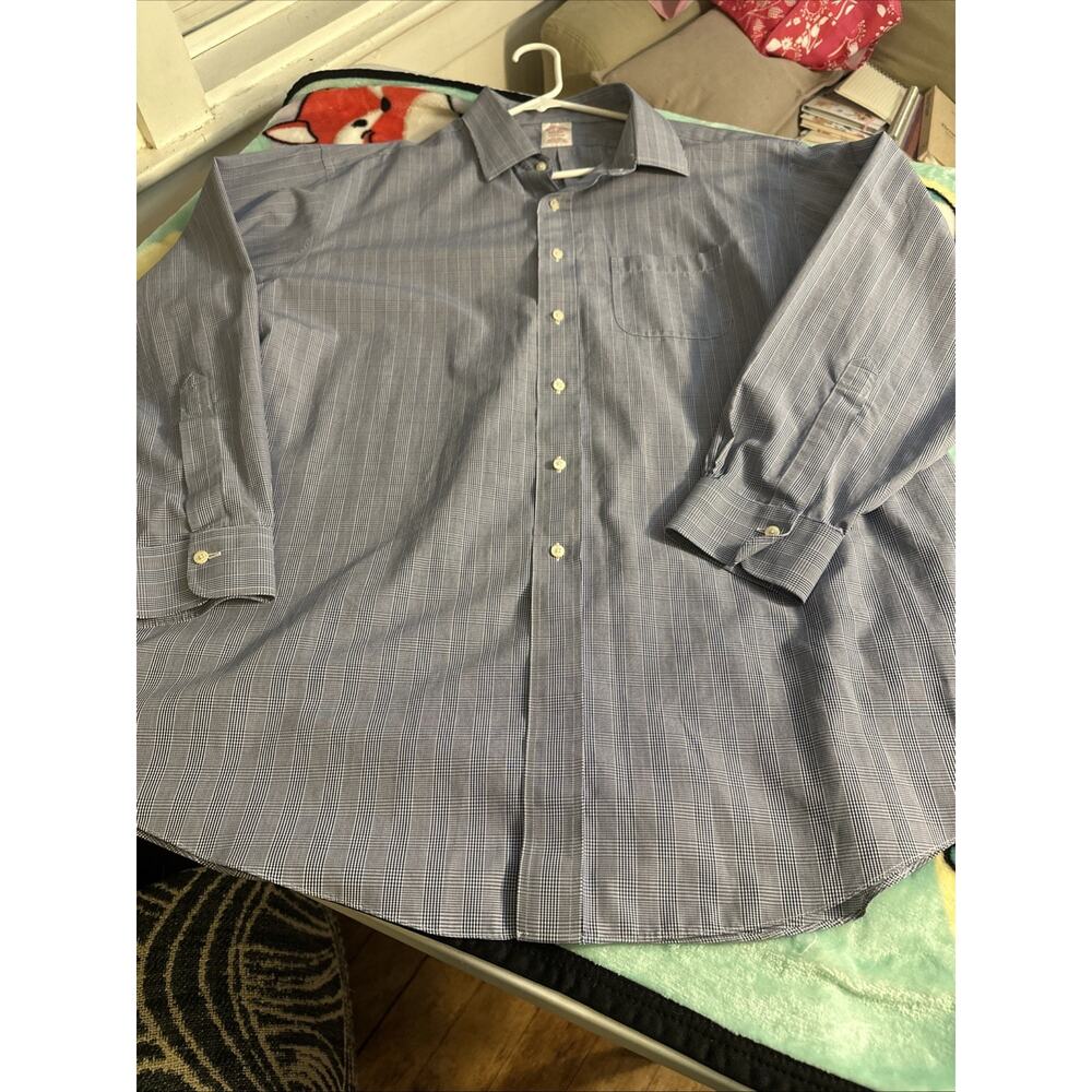 Brooks Brothers Men's Dress Shirt 18-35 Madison Non Iron Supima Cotton Blue